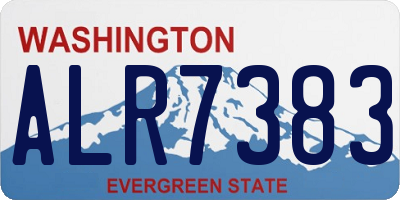 WA license plate ALR7383