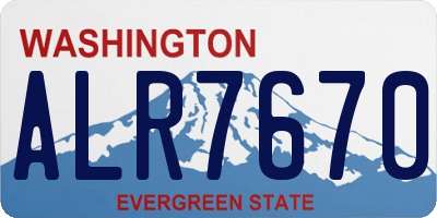 WA license plate ALR7670