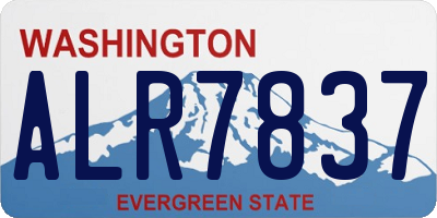 WA license plate ALR7837