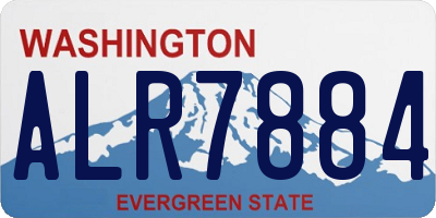 WA license plate ALR7884
