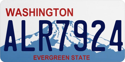WA license plate ALR7924