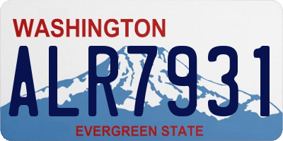 WA license plate ALR7931