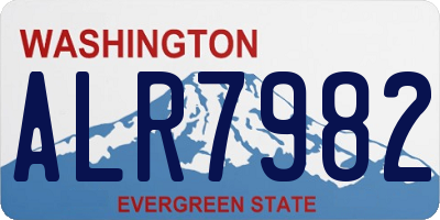 WA license plate ALR7982