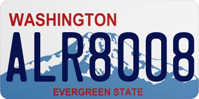WA license plate ALR8008