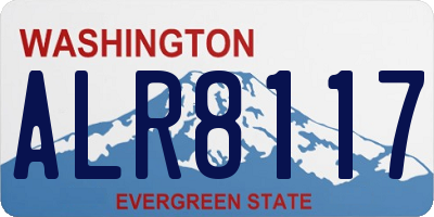 WA license plate ALR8117