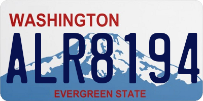 WA license plate ALR8194