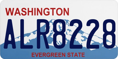 WA license plate ALR8228