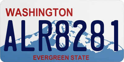 WA license plate ALR8281