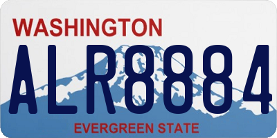 WA license plate ALR8884