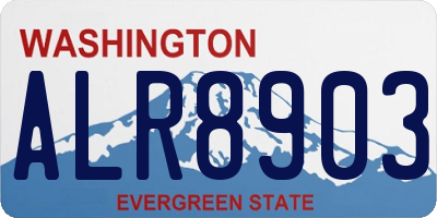 WA license plate ALR8903