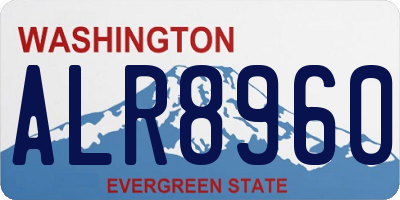 WA license plate ALR8960