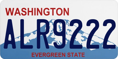 WA license plate ALR9222