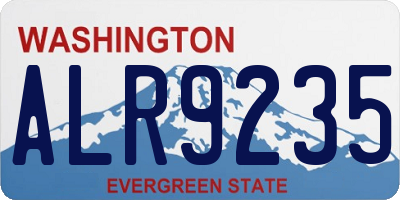 WA license plate ALR9235