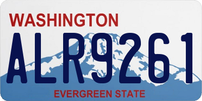 WA license plate ALR9261