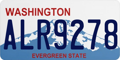 WA license plate ALR9278