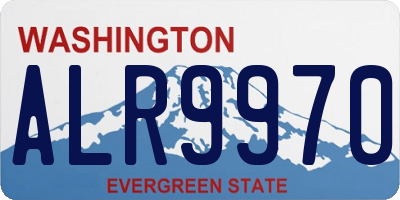 WA license plate ALR9970