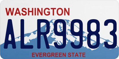 WA license plate ALR9983