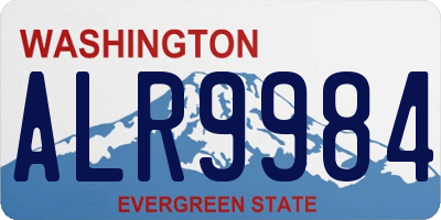 WA license plate ALR9984