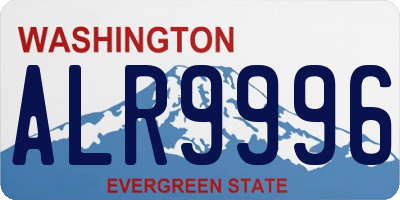 WA license plate ALR9996