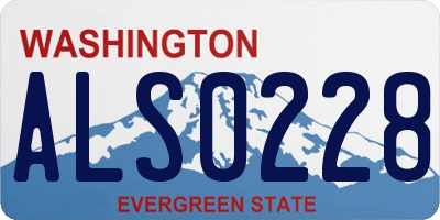 WA license plate ALS0228