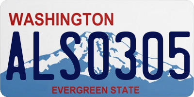 WA license plate ALS0305