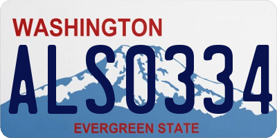 WA license plate ALS0334