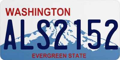 WA license plate ALS2152