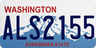 WA license plate ALS2155