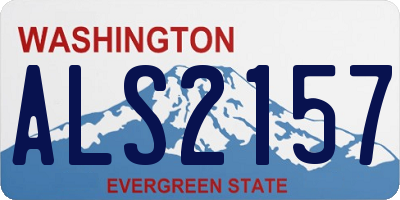 WA license plate ALS2157