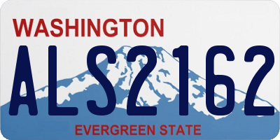 WA license plate ALS2162