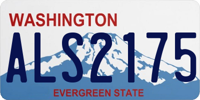 WA license plate ALS2175
