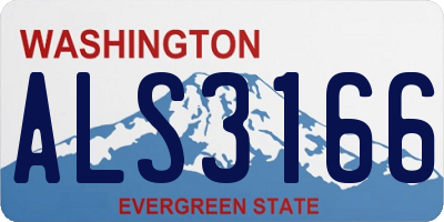 WA license plate ALS3166