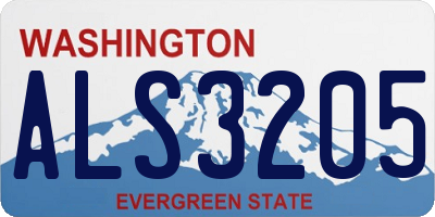 WA license plate ALS3205