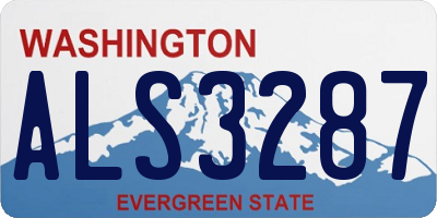 WA license plate ALS3287