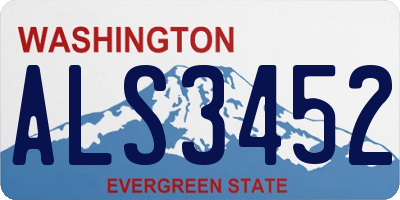 WA license plate ALS3452
