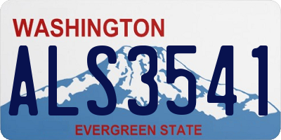 WA license plate ALS3541