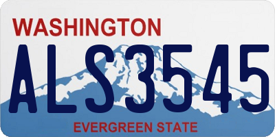 WA license plate ALS3545