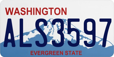 WA license plate ALS3597