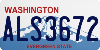 WA license plate ALS3672