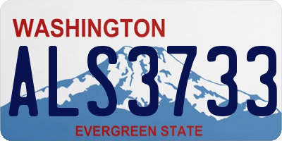 WA license plate ALS3733