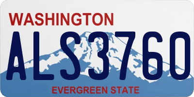 WA license plate ALS3760