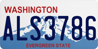 WA license plate ALS3786