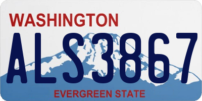 WA license plate ALS3867