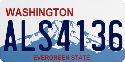WA license plate ALS4136