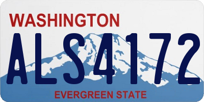WA license plate ALS4172