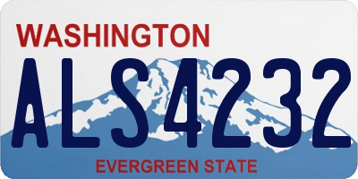 WA license plate ALS4232