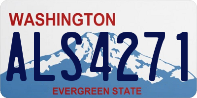 WA license plate ALS4271