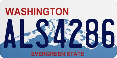 WA license plate ALS4286