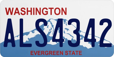 WA license plate ALS4342