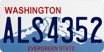 WA license plate ALS4352